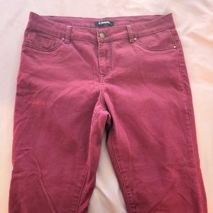 d.jeans Maroon Pants